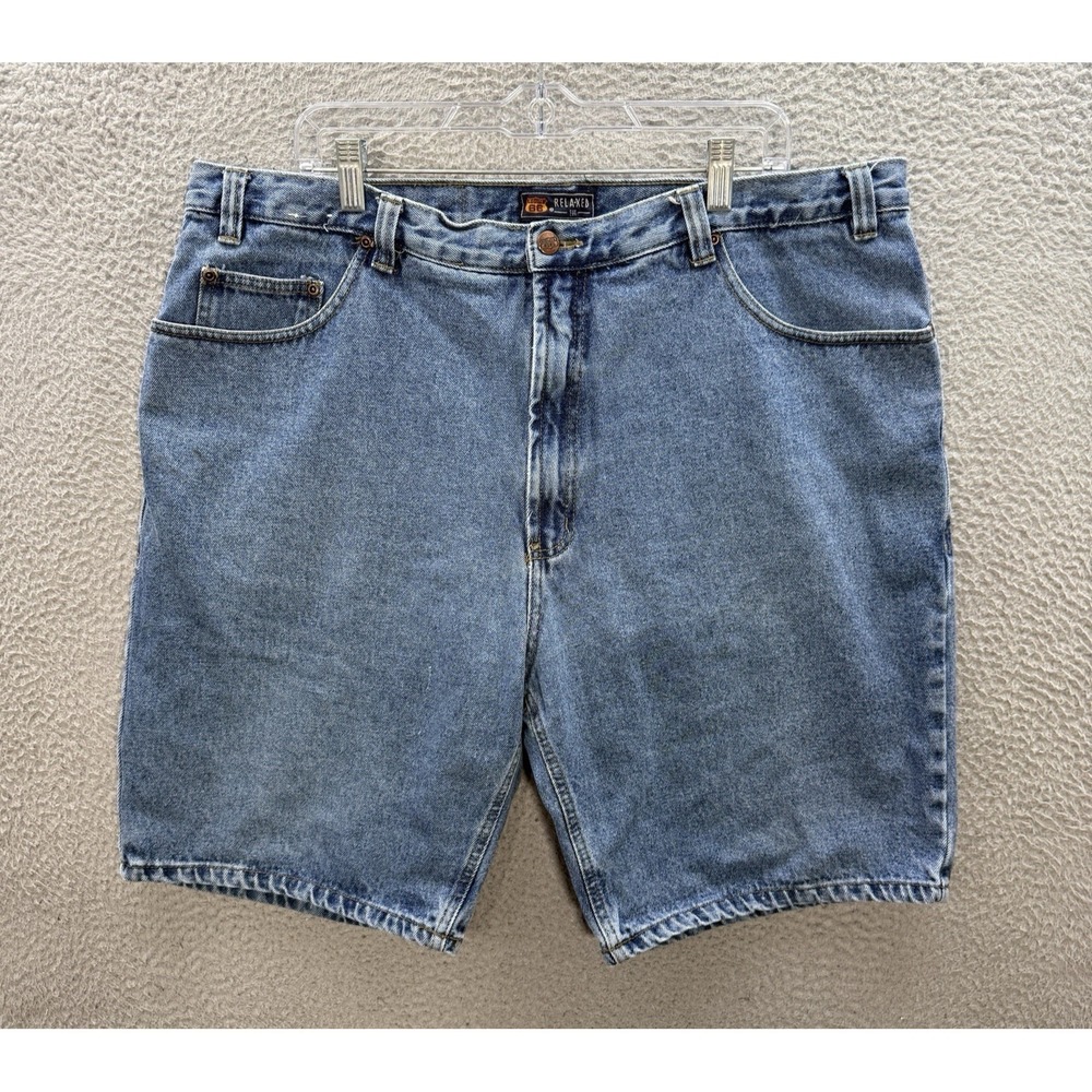 Vintage Route 66 Shorts Mens 42 Blue Denim Jorts Workwear Grunge Skater‎ 90s Y2K